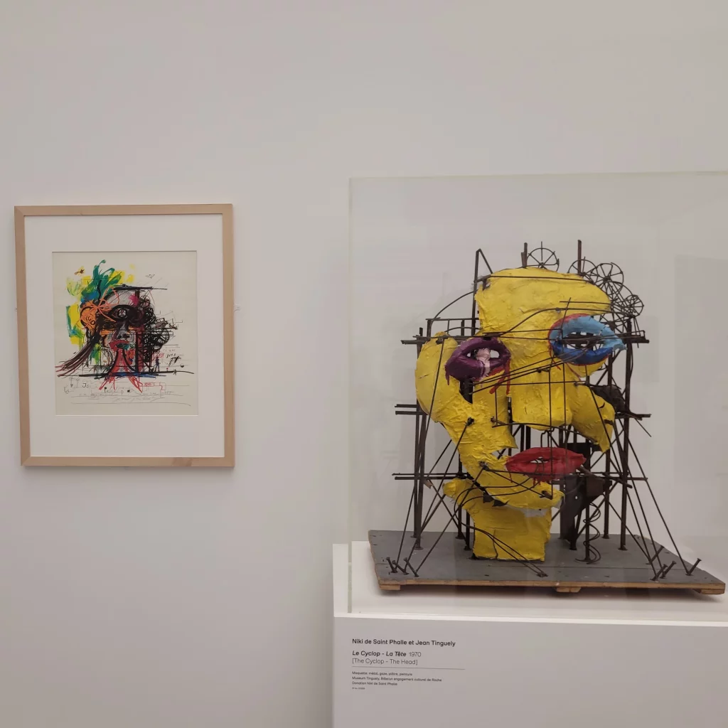 Grand Palais : Exposition " Niki de Saint Phalle, Jean Tinguely, Pontus Hulton"- Oeuvres de Niki de St Phalleet Jean Tinguely 