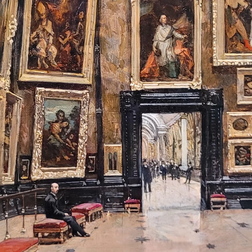 La grande galerie  du Louvre en 1880 ,Victor Duval -Musee Carnavalet - BackinParis.